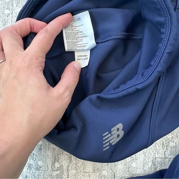 New Balance NB Womens Dry Classic Capri Active Leggings in Navy Blue Size S - Picture 8 of 10